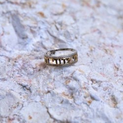 Marina Jewelry Gold-Plated 925 Sterling Silver 'Ani LeDodi' Cut-Out Ri