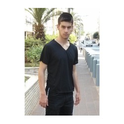 Adult Black T Shirt with Tzitzit | Tzitzit T-Shirt