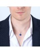 Marina Jewelry Pendentif étoile de David en argent sterling et émail bleu W