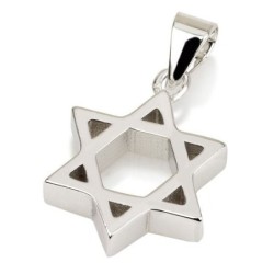Thick 925 Sterling Silver Star of David Pendant Necklace