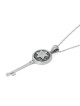 14K Gold Star of David Key Pendant with Diamonds
