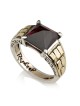 Sterling Silver and Gold Aaron the Priest Ring with Rose-Cut Onyx