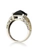 Bague Aaron le Prêtre en argent sterling et or avec onyx taille rose