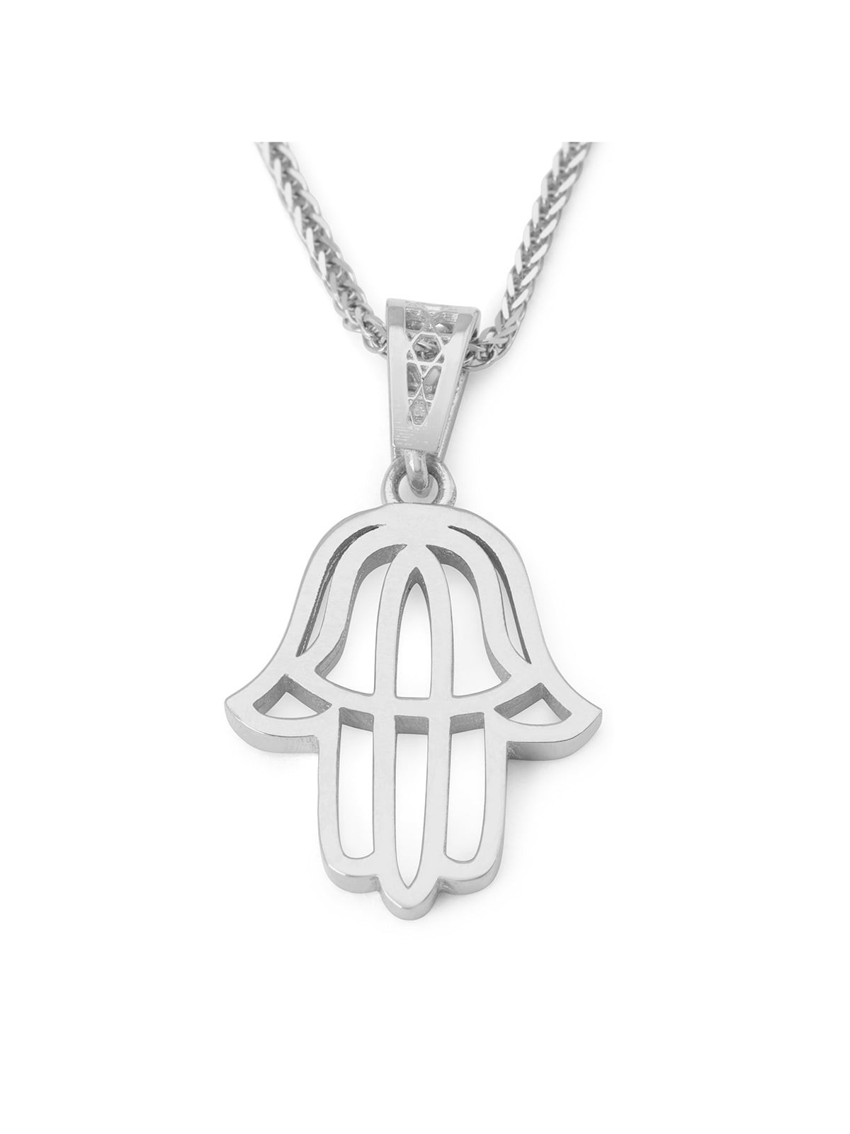 Collier élégant avec pendentif Hamsa en or 14 carats
