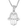 Stylish 14K Gold Hamsa Pendant Necklace