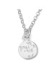 Chai: Solid Sculpted Sterling Silver Pendant Necklace