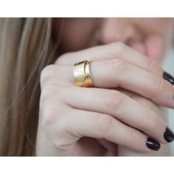 Handmade 18K Gold-Plated Designer Adjustable Ring - The One My Soul Lo
