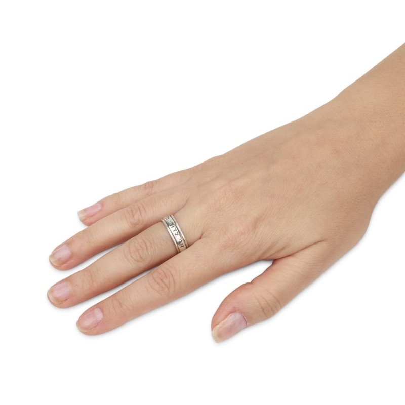 Bague Ani Ledodi Spinner en Argent Sterling 925 - Plaquée Rhodium (Chanson de