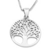 Large Sterling Silver Circular Tree of Life Necklace (For Both Men & W