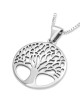 Grand collier circulaire arbre de vie en argent sterling (pour hommes et femmes)