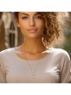 14K Gold Textured Star of David and Chai Pendant with Stars for Women