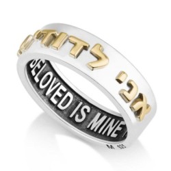 Marina Jewelry 925 Sterling Silver Ani Ledodi Ring with Gold Plated Le