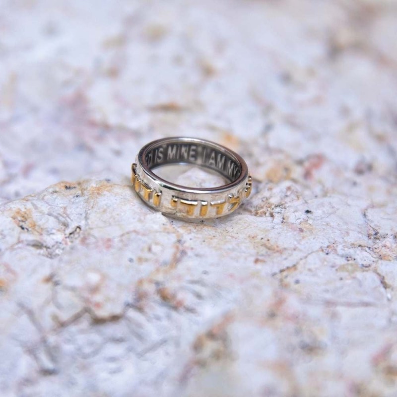 Marina Jewelry 925 Sterling Silver Ani Ledodi Ring with Gold Plated Le