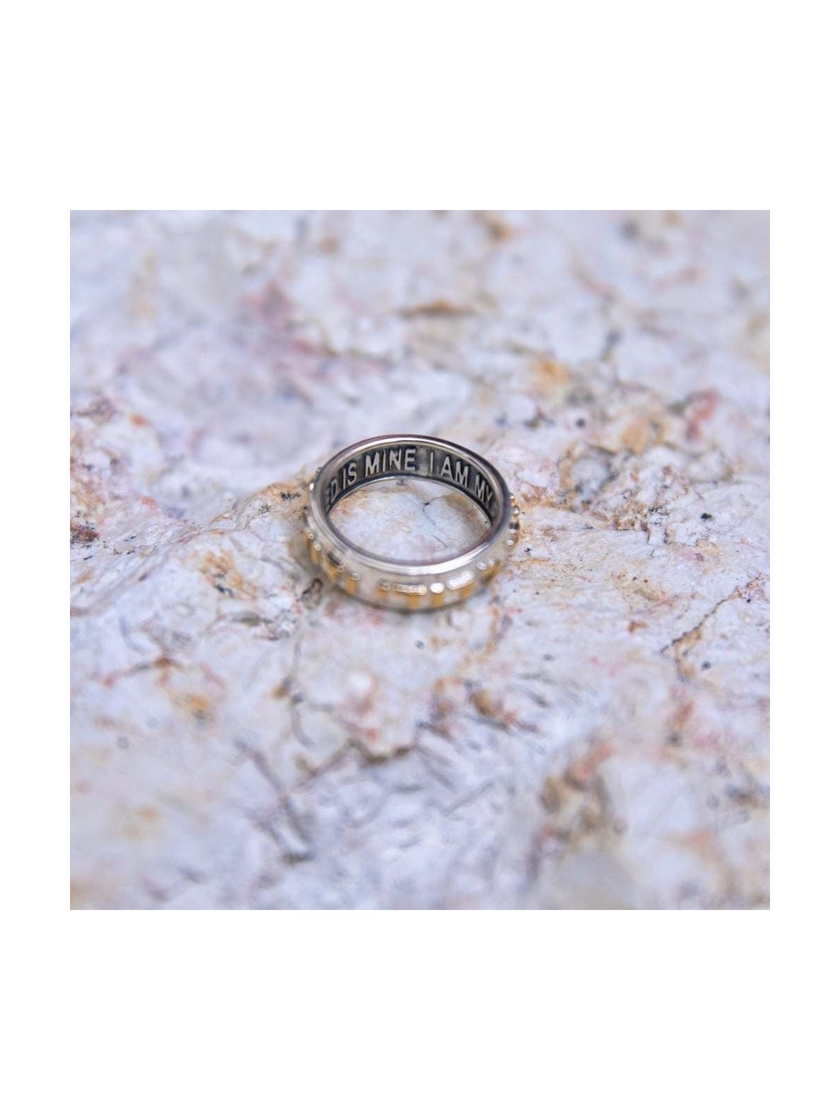 Marina Jewelry 925 Sterling Silver Ani Ledodi Ring with Gold Plated Le
