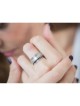 Bague réglable en argent sterling 925 noirci faite à la main - Eshet Chayil