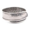 Handmade Blackened 925 Sterling Silver Adjustable Ring - Eshet Chayil
