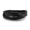 Men's Priestly Blessing Beaded Leather Bracelet with Magnetic Clasp -