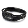 Men's Priestly Blessing Beaded Leather Bracelet with Magnetic Clasp -