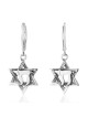 Marina Sterling Silver Star of David and Chai Earrings