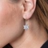 Marina Sterling Silver Star of David and Chai Earrings