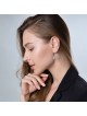 Boucles d'oreilles Marina en argent sterling avec étoile de David et Chai
