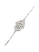 925 Sterling Silver Hamsa & Evil Eye Bracelet with White Zircon Stones