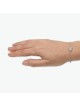 Bracelet Hamsa et mauvais œil en argent sterling 925 avec pierres de zircon blanc