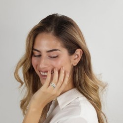 Deluxe 925 Sterling Silver and 9K Gold Spinner Ring with Hebrew Inscri