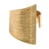 18K Gold-Plated Adjustable Open Ring - Shema Yisrael (Deuteronomy 6:4)
