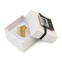 18K Gold-Plated Adjustable Open Ring - Shema Yisrael (Deuteronomy 6:4)