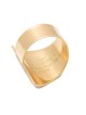 18K Gold-Plated Adjustable Open Ring - Shema Yisrael (Deuteronomy 6:4)