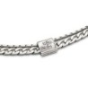 Men's Stainless Steel Double Chain Bracelet with Silver Plated Blessin