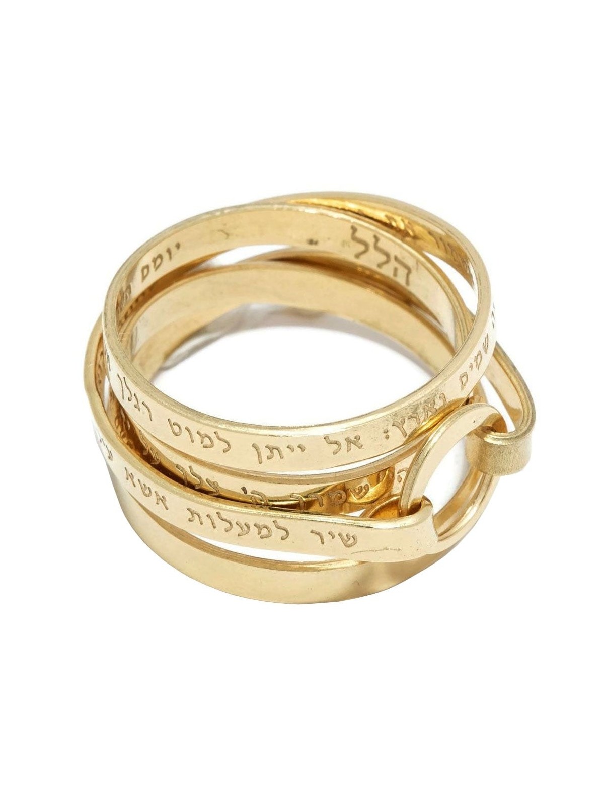 Luxurious 18K Gold-Plated Song of Ascents Wrap Ring (Psalm 121)