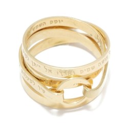 Luxurious 18K Gold-Plated Song of Ascents Wrap Ring (Psalm 121)