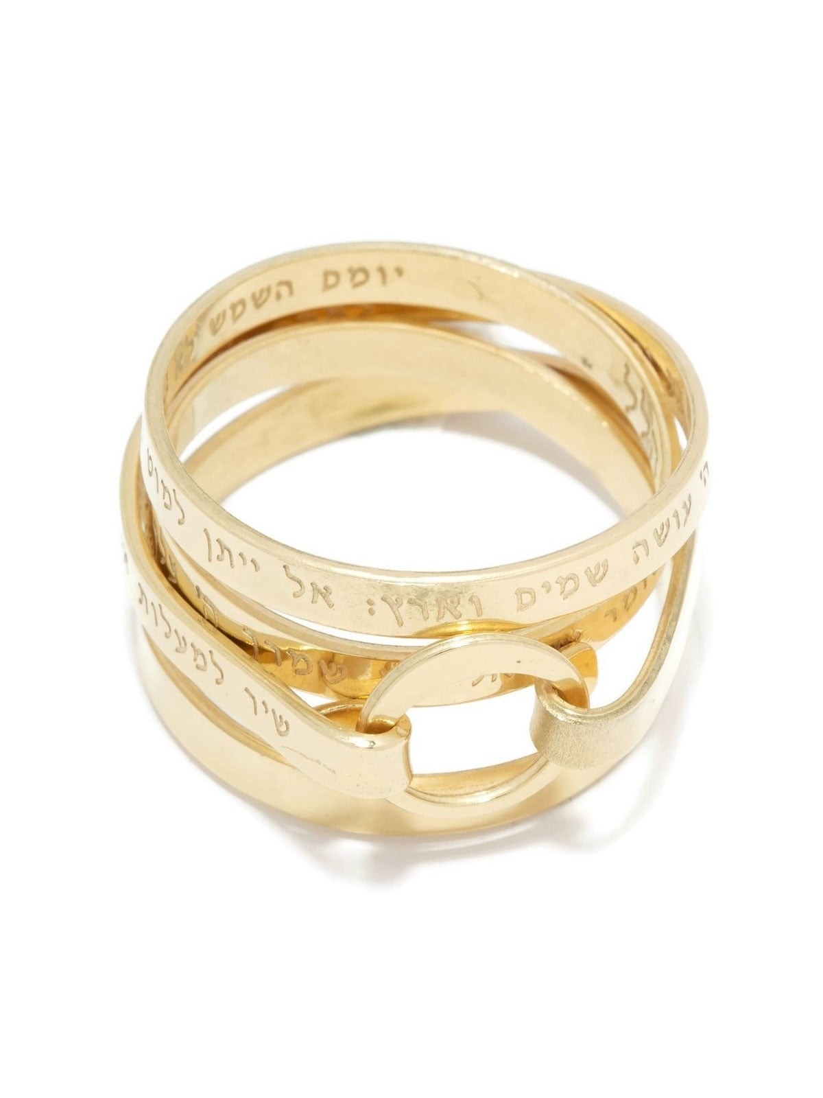 Luxurious 18K Gold-Plated Song of Ascents Wrap Ring (Psalm 121)