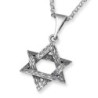 Large Sterling Silver Interlocked Star of David Necklace