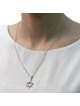 Grand collier étoile de David entrelacée en argent sterling