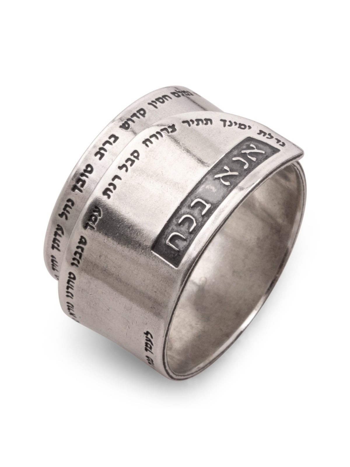 Handmade Blackened 925 Sterling Silver Adjustable Unisex Ring With Ana