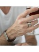 Handmade Blackened 925 Sterling Silver Adjustable Unisex Ring With Ana