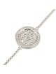 Bracelet circulaire Shema Yisrael en argent sterling 925 avec pierres de zircon