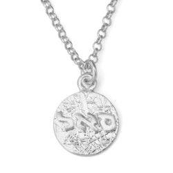 Wealth: Solid Sculpted Sterling Silver Pendant Necklace