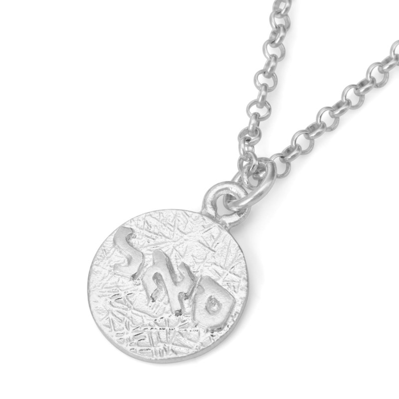 Richesse : Collier pendentif en argent sterling sculpté massif