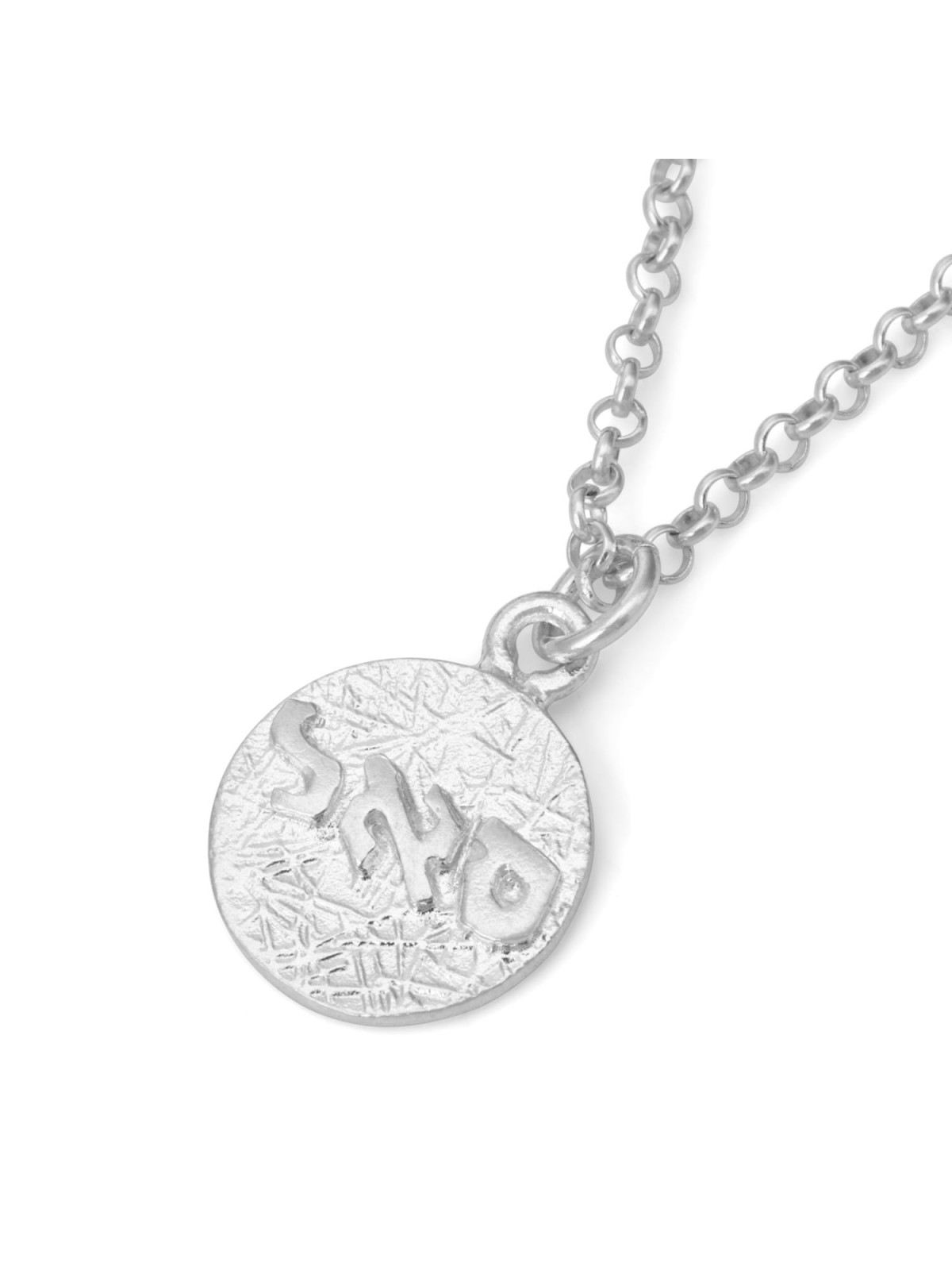 Richesse : Collier pendentif en argent sterling sculpté massif