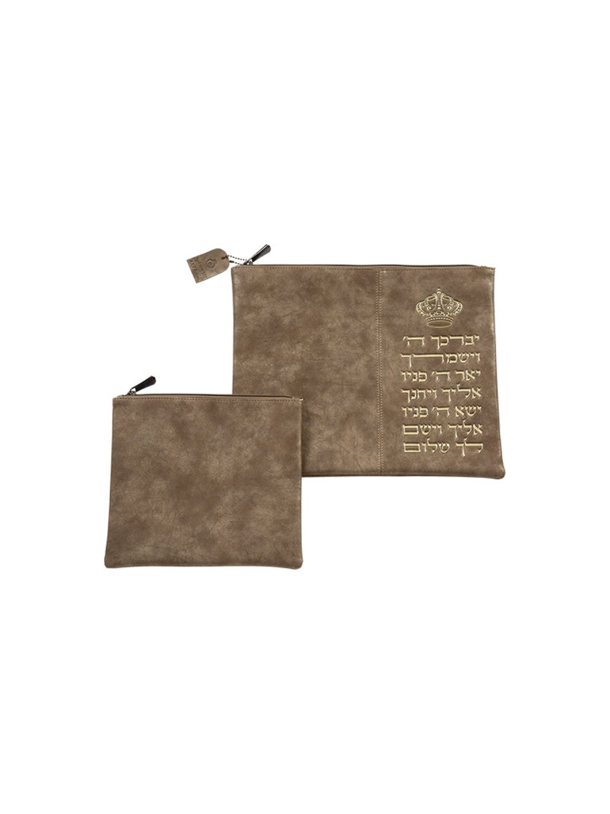 Faux Leather Tallit and Tefillin Bag Set Br... | Talit & Tefillin Bags