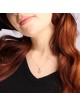 Collier pendentif diamant étoile de David classique en or 14 carats