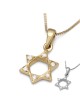 14K Gold Classic Star of David Diamond Pendant Necklace