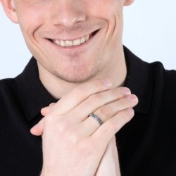 Grand 925 Sterling Silver 'Guard You' Ring - Psalms 91:11 (Hebrew / En