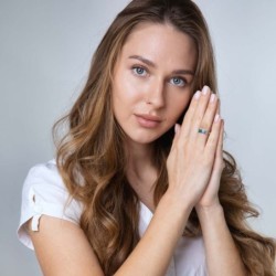 Classy Sterling Silver & Eilat Stone Ring With Stylish Diamond Pattern