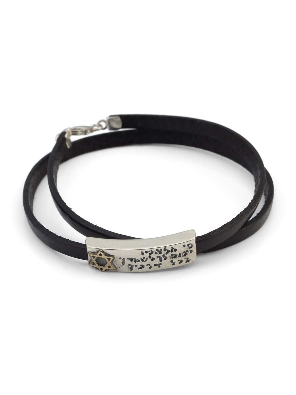 Prière du voyageur gravée sur bande de cuir, soutien-gorge unisexe or et argent
