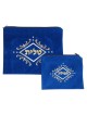 Royal Blue Velvet Tallit Tefillin Bags gold... | Talit & Tefillin Bags